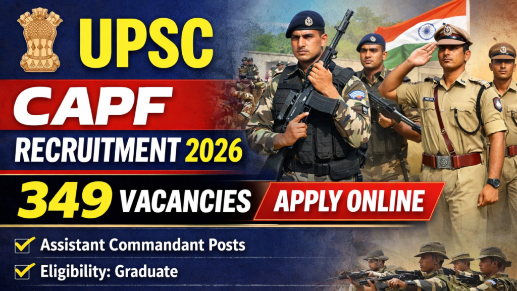 UPSC CAPF AC Assistant Commandant Recruitment 2026