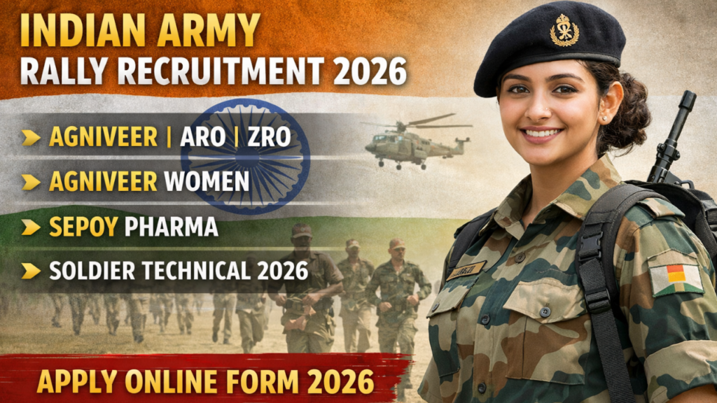 Indian Army Rally Recruitment 2026 Apply Online
